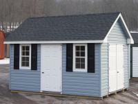 10x14 Cape Cod Storage Shed with Blue Vinyl Siding At Pine Creek Structures of Spring Glen (Hegins), PA