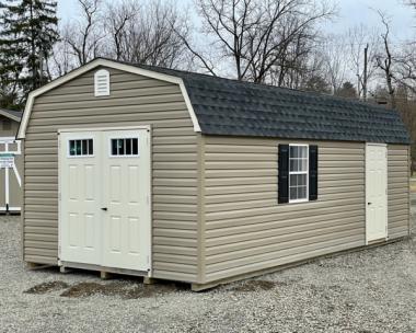 12 x 24 Vinyl Dutch Barn w/ Shelves & Loft