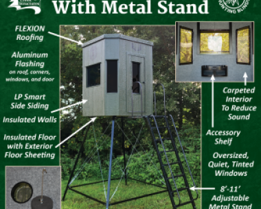 Boonetown Hunting Blind - features- metal stand