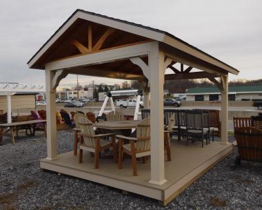 10'x14' Vinyl Peak Pavilion with floor from Pine Creek Structures in Harrisburg, PA