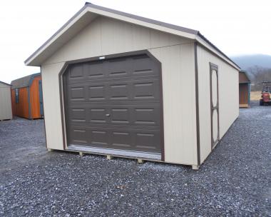 Pine Creek Structures 14x28 peak garage LP sided