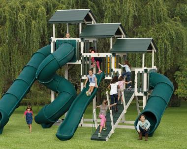 Vinyl Swing Set in CT by Pine Creek Structures