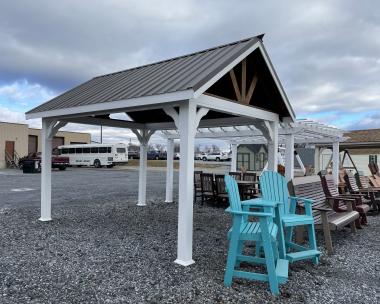 10'x14' Vinyl Peak Pavilion with metal roof from Pine Creek Structures in Harrisburg, PA