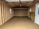 12x24 Peak Garage with Loft and Shelves